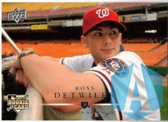 2008 Upper Deck #313 Ross Detwiler RC Rookie Washington Nationals